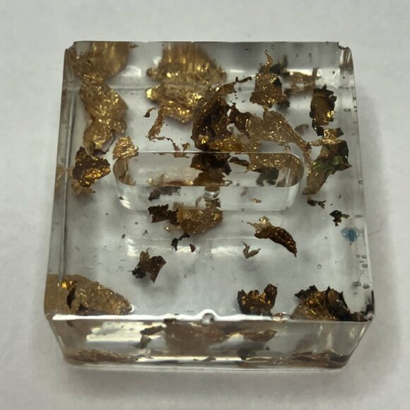 Woman size 6 1/2 Wire Wrapped Resin Ring with Ring Holder - Picture 2 of 4